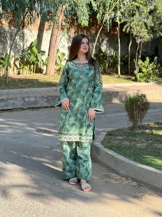 WAFA EMBROIDERY 2PC (FARSHI)