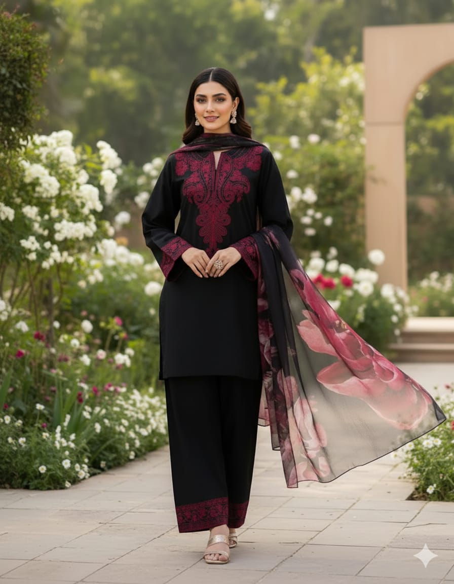 MAHI-NOOR EMBROIDERY 3PC
