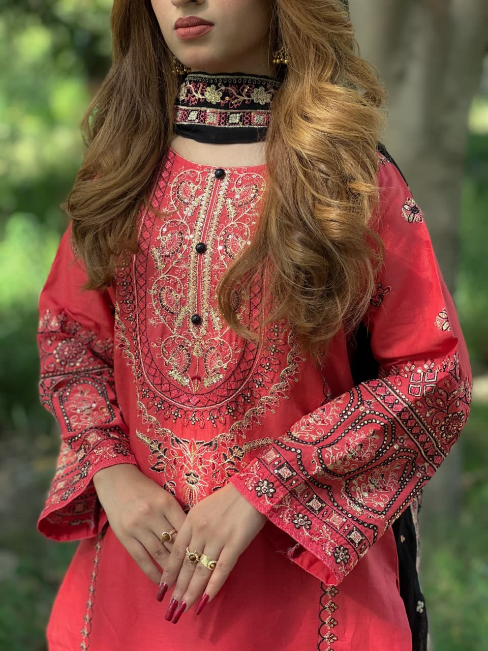 NOOR 3PC - EMBROIDERED DRESS