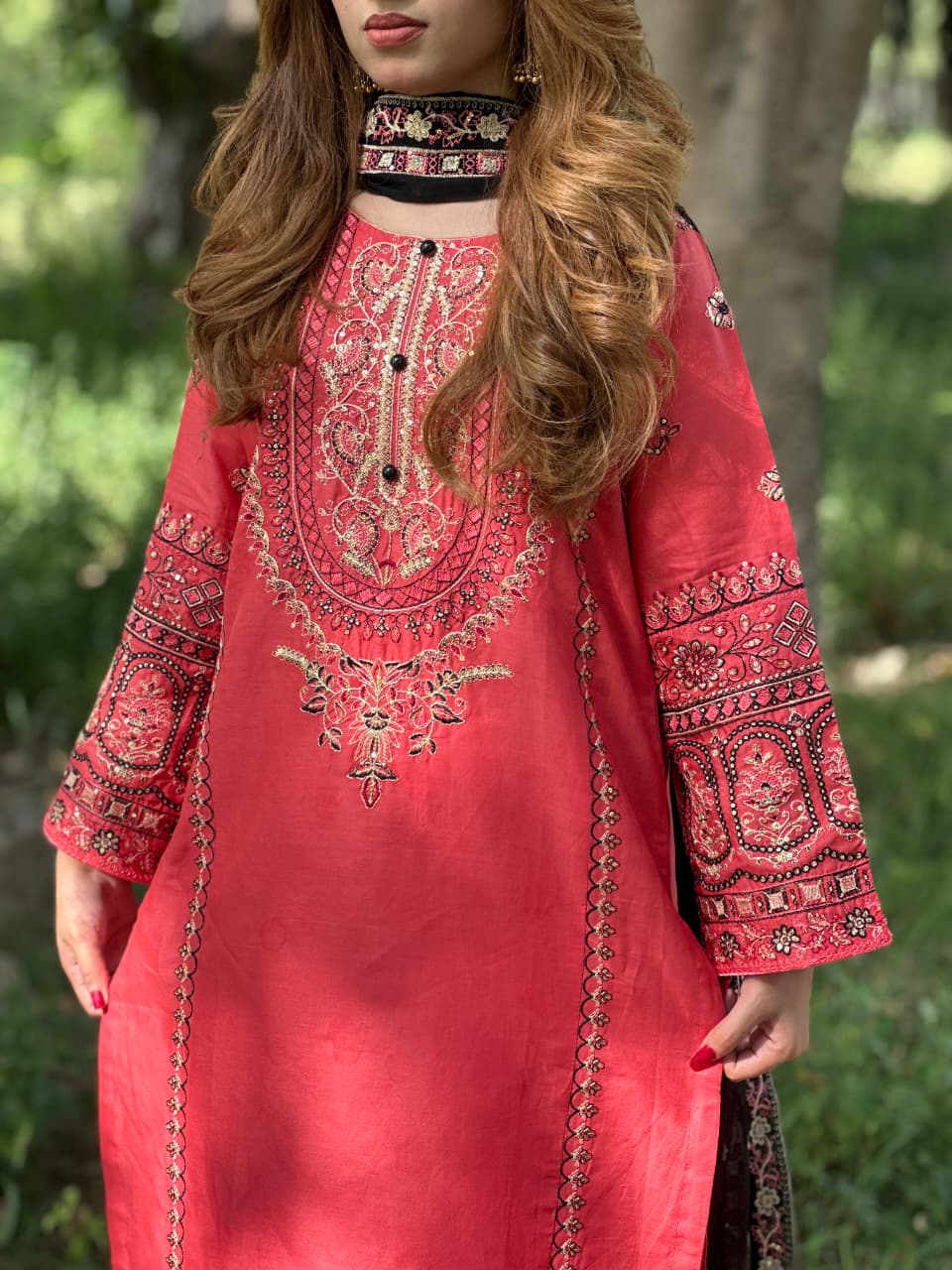 NOOR 3PC - EMBROIDERED DRESS