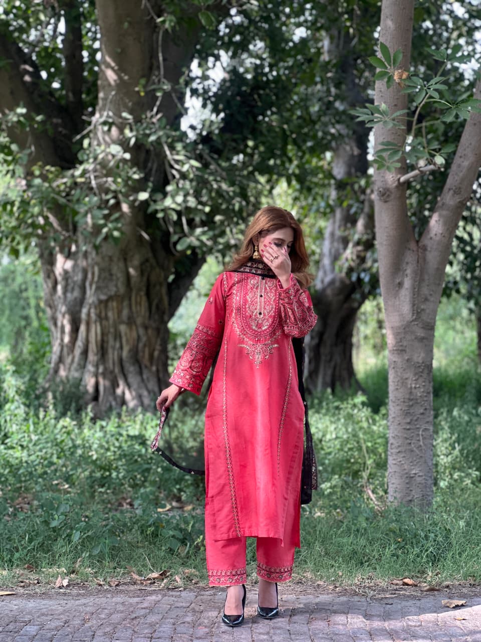 NOOR 3PC - EMBROIDERED DRESS