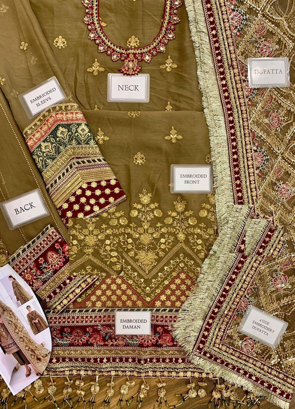 EMBROIDERED CHIFFON CH10-06 UNSTICHED