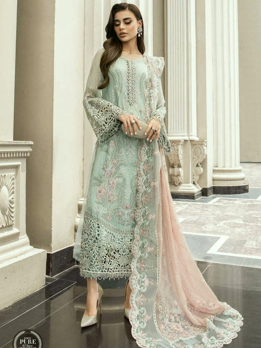 Pure Silk Chiffon by RUHZAAR - MPC-23-104 Mint Green - TC-576