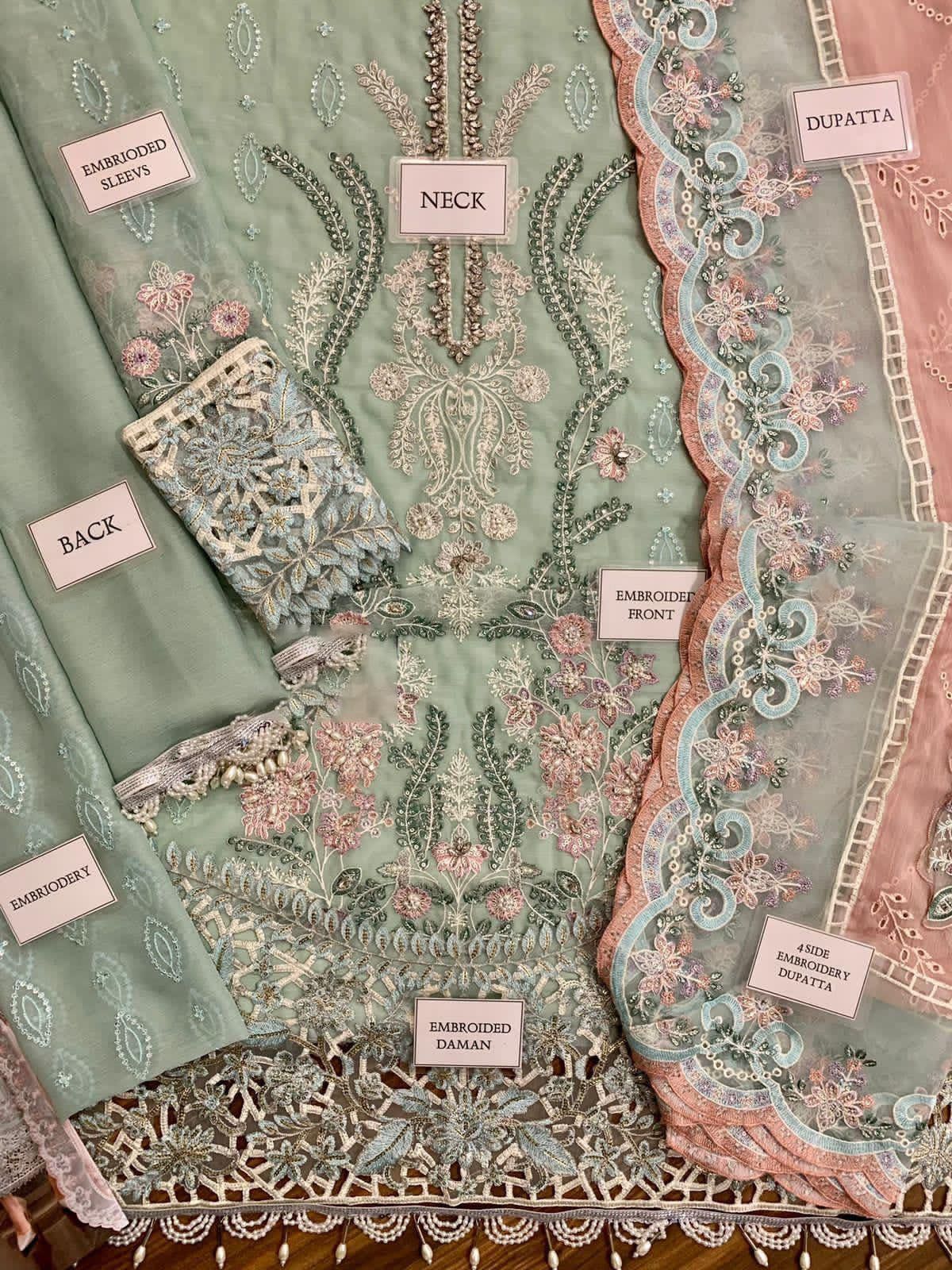 Pure Silk Chiffon by RUHZAAR - MPC-23-104 Mint Green - TC-576