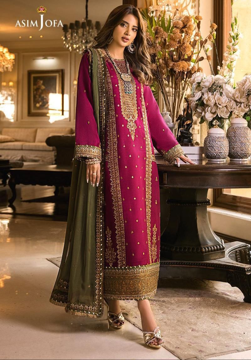 ASIM JOFA MAAHRU & NOORIE CHIFFON 4 PC SC 1022